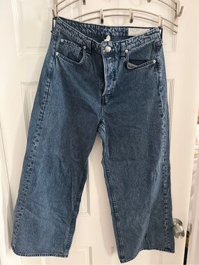 rag & bone Wide-Leg High-Rise Jeans - Denim Blue